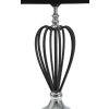 Mauro Ferretti Darky stolová lampa strieborná E27 Ø 28x56 cm čierna strieborná