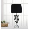 Mauro Ferretti Darky stolová lampa strieborná E27 Ø 28x56 cm čierna strieborná