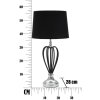 Mauro Ferretti Darky stolová lampa strieborná E27 Ø 28x56 cm čierna strieborná