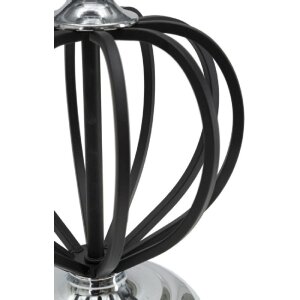 Mauro Ferretti Darky stolová lampa strieborná E27 Ø 28x44,5 cm čierna strieborná