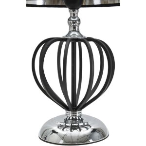 Mauro Ferretti Darky stolová lampa strieborná E27 Ø 28x44,5 cm čierna strieborná