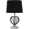 Mauro Ferretti Darky stolová lampa strieborná E27 Ø 28x44,5 cm čierna strieborná