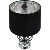 Mauro Ferretti Darky stolová lampa strieborná E27 Ø 28x44,5 cm čierna strieborná