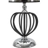 Mauro Ferretti Darky stolová lampa strieborná E27 Ø 28x44,5 cm čierna strieborná
