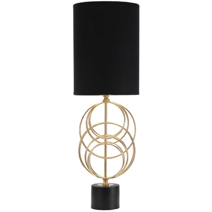 Mauro Ferretti Circly stolová lampa E27 Ø 22,5x65 cm zlatá čierna
