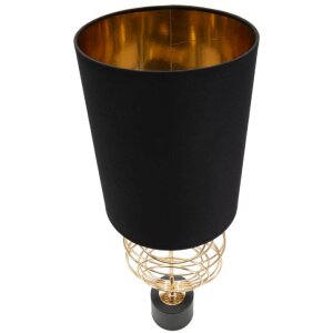 Mauro Ferretti Circly stolová lampa E27 Ø 22,5x65 cm zlatá čierna