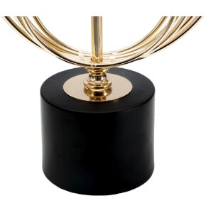 Mauro Ferretti Circly stolová lampa E27 Ø 22,5x65 cm zlatá čierna