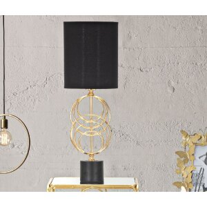Mauro Ferretti Circly stolová lampa E27 Ø 22,5x65 cm zlatá čierna