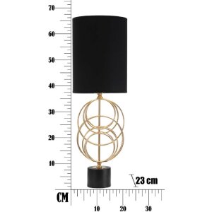 Mauro Ferretti Circly stolová lampa E27 Ø 22,5x65 cm zlatá čierna