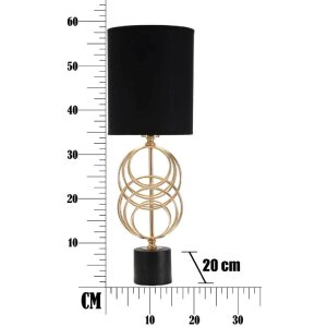 Mauro Ferretti Circly stolová lampa E27 Ø 20x58,5 cm zlatá čierna