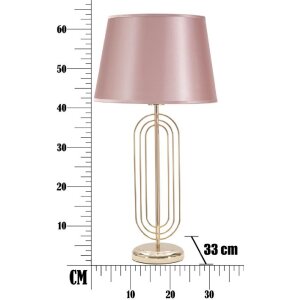 Mauro Ferretti stolová lampa Krista E27 Ø 33x64 cm zlatá ružová
