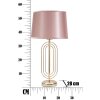 Mauro Ferretti stolová lampa Krista E27 Ø 28x55 cm zlatá ružová