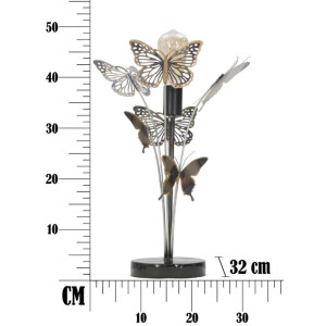 Mauro Ferretti stolová lampa motýle E27 Ø 32x47 cm viacfarebná