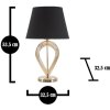 Stolná lampa Mauro Ferretti Maxt E27 Ø 32,5x53,5 cm zlatá čierna