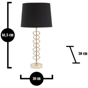 Stolná lampa Mauro Ferretti X E27 Ø 30x61,5 cm zlatá čierna