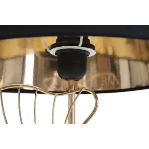 Stolná lampa Mauro Ferretti listy E27 Ø 30x60 cm čierna zlatá