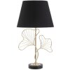 Stolná lampa Mauro Ferretti listy E27 Ø 30x60 cm čierna zlatá