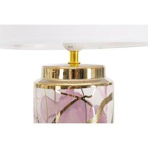 Stolná lampa Mauro Ferretti Glam Abstract E27 Ø 25x48 cm biela viacfarebná