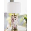 Stolná lampa Mauro Ferretti Glam Abstract E27 Ø 25x48 cm biela viacfarebná