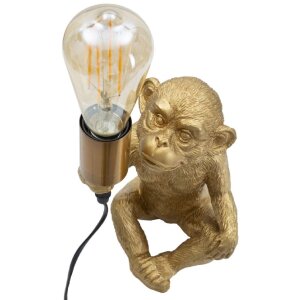 Stolná lampa Mauro Ferretti opica E27 17x14,5x25 cm zlatá