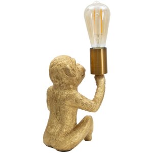 Stolná lampa Mauro Ferretti opica E27 17x14,5x25 cm zlatá