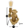 Stolná lampa Mauro Ferretti opica E27 17x14,5x25 cm zlatá