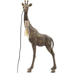 Mauro Ferretti stolová lampa Žirafa E27 40x22x80 cm starožitná zlatá