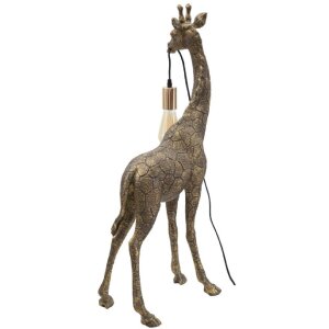 Mauro Ferretti stolová lampa Žirafa E27 40x22x80 cm starožitná zlatá
