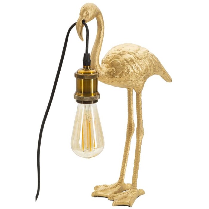 Stolná lampa Mauro Ferretti Flamingo E27 13x11,5x39,5 cm zlatá