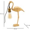 Stolná lampa Mauro Ferretti Flamingo E27 13x11,5x39,5 cm zlatá