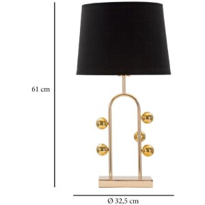 Stolná lampa Mauro Ferretti bublina E27 Ø 32,5x61 cm čierna zlatá