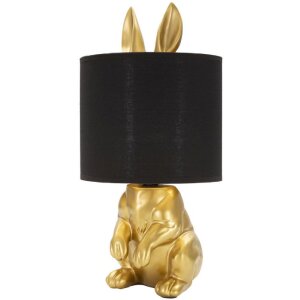Stolná lampa Mauro Ferretti králik E27 Ø 20x43 cm zlatá čierna