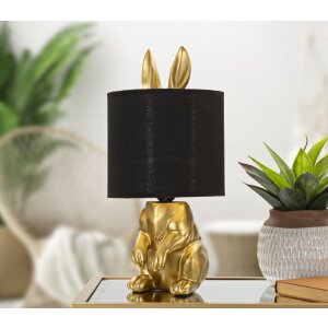 Stolná lampa Mauro Ferretti králik E27 Ø 20x43 cm zlatá čierna