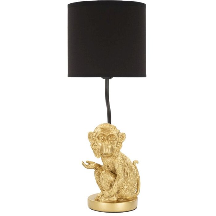 Stolná lampa Mauro Ferretti sediaca opica E27 Ø 20x51,5 cm zlatá čierna