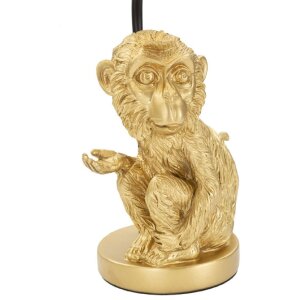 Stolná lampa Mauro Ferretti sediaca opica E27 Ø 20x51,5 cm zlatá čierna