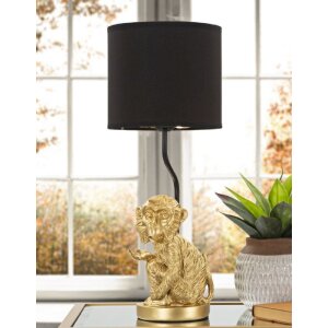 Stolná lampa Mauro Ferretti sediaca opica E27 Ø 20x51,5 cm zlatá čierna