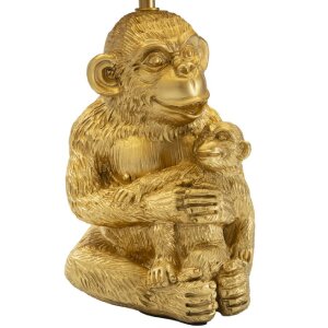Stolná lampa Mauro Ferretti opica mama E27 Ø 30x49 cm zlatá čierna