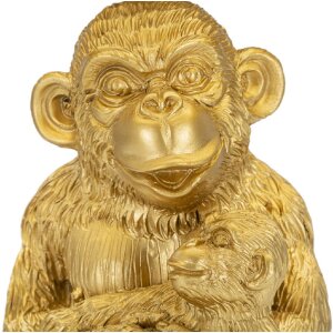 Stolná lampa Mauro Ferretti opica mama E27 Ø 30x49 cm zlatá čierna