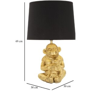 Stolná lampa Mauro Ferretti opica mama E27 Ø 30x49 cm zlatá čierna
