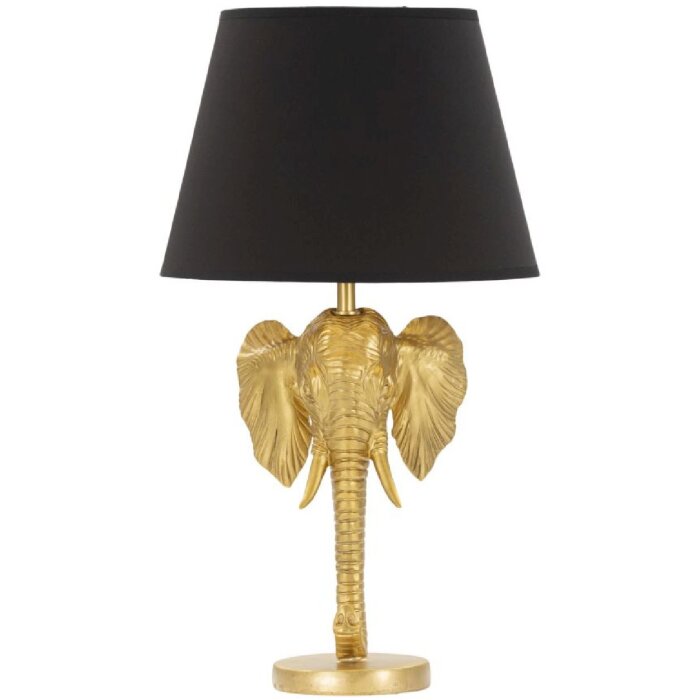 Stolná lampa Mauro Ferretti slon E27 Ø 32x59 cm zlatá čierna
