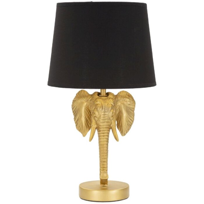 Stolná lampa Mauro Ferretti slon E27 Ø 25x43 cm zlatá čierna