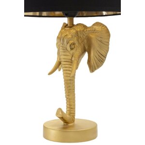 Stolná lampa Mauro Ferretti slon E27 Ø 25x43 cm zlatá čierna