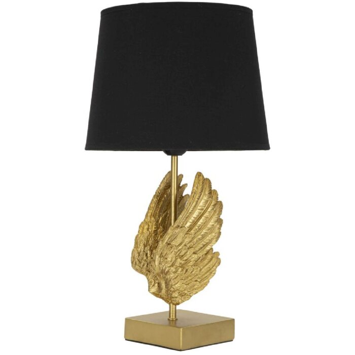 Stolná lampa Mauro Ferretti krídlo E27 Ø 25x45 cm zlatá čierna
