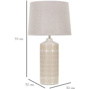 Mauro Ferretti stolová lampa Schaubilder E27 Ø 30x55 cm krémová