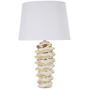 Stolná lampa Mauro Ferretti Glam-Weltraum E27 Ø 33x53 cm biele zlato
