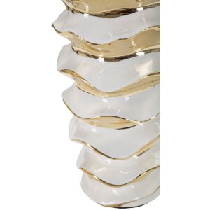 Stolná lampa Mauro Ferretti Glam-Weltraum E27 Ø 33x53 cm biele zlato