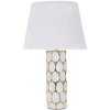 Stolná lampa Mauro Ferretti Glam Carv E27 Ø 34,5x56 cm biele zlato