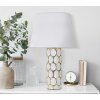 Stolná lampa Mauro Ferretti Glam Carv E27 Ø 34,5x56 cm biele zlato