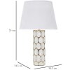 Stolná lampa Mauro Ferretti Glam Carv E27 Ø 34,5x56 cm biele zlato