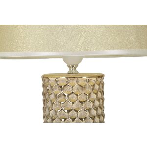 Stolná lampa Mauro Ferretti Glam Gold E27 Ø 30x47,5 cm zlatá biela